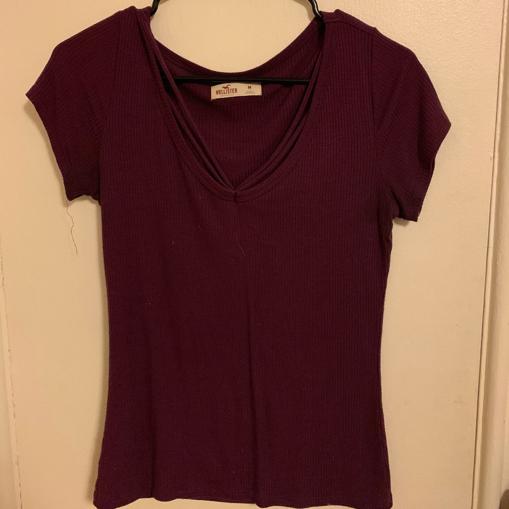 Maroon Hollister T Shirt with Straps